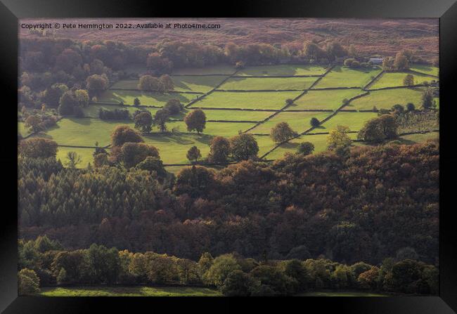 View from Lawrence Field in the Peak Distrcit Framed Print by Pete Hemington