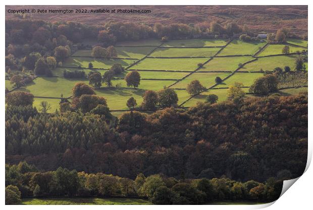 View from Lawrence Field in the Peak Distrcit Print by Pete Hemington