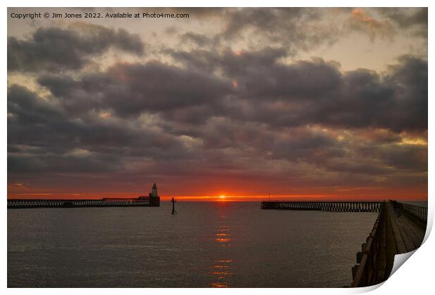 Sunrise at the mouth of the River Blyth  Print by Jim Jones
