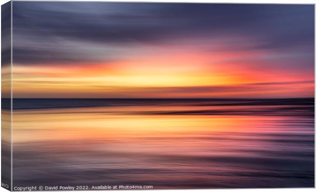 Multicolour Dawn on Norfolk Coast Canvas Print by David Powley