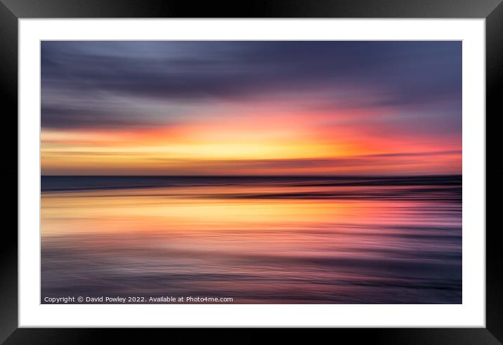 Multicolour Dawn on Norfolk Coast Framed Mounted Print by David Powley