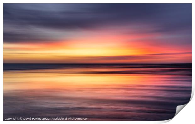 Multicolour Dawn on Norfolk Coast Print by David Powley