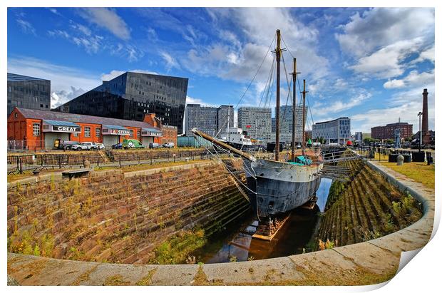 De Wadden Schooner, Liverpool Print by Darren Galpin