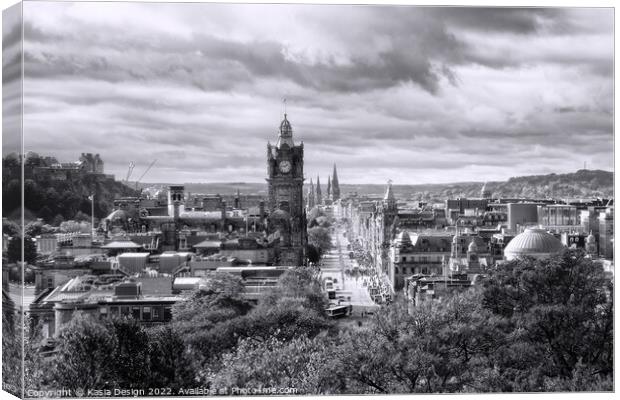 Princes Street from Calton Hill Canvas Print by Kasia Design
