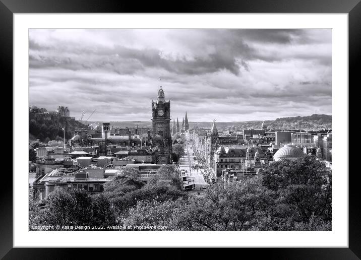 Princes Street from Calton Hill Framed Mounted Print by Kasia Design