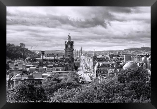 Princes Street from Calton Hill Framed Print by Kasia Design