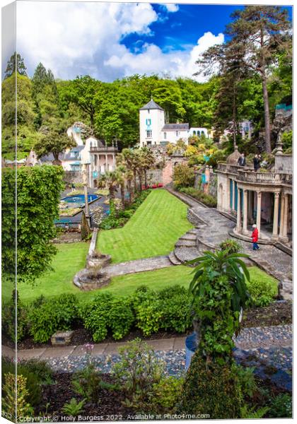 Portmeirion Village in Wales  Canvas Print by Holly Burgess