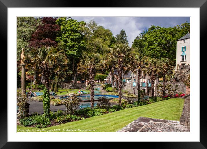Famous village where The Prisoner was filmed set in the grounds not used as a holiday place where people can stay  Framed Mounted Print by Holly Burgess