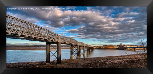 A panoramic view of Montrose South Esk Viaduct Framed Print by Navin Mistry