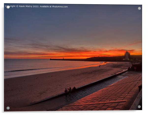 Aberdeen Beach Sunrise  Acrylic by Navin Mistry
