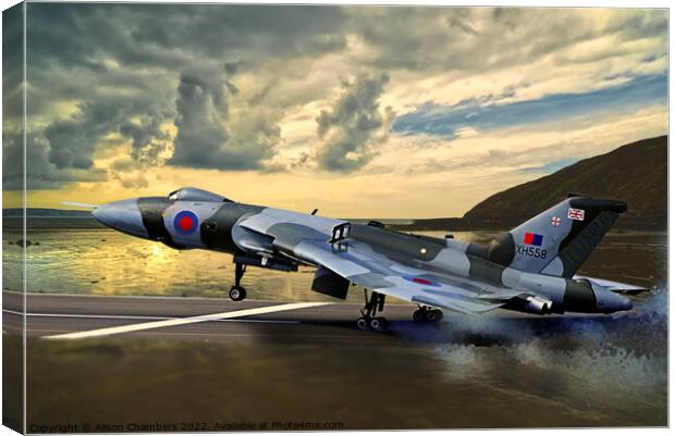 Vulcan Bomber Canvas Print by Alison Chambers