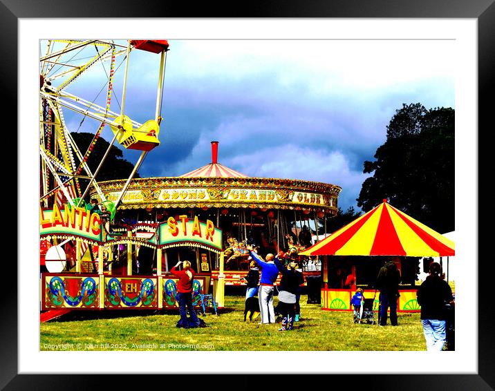 Country show funfair, Nottinghamshire, UK. Framed Mounted Print by john hill