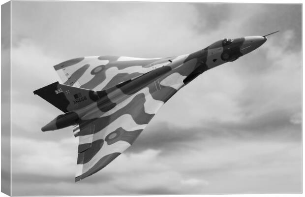 Vulcan Bomber XH558 Topside Canvas Print by J Biggadike