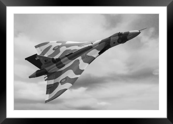Vulcan Bomber XH558 Topside Framed Mounted Print by J Biggadike
