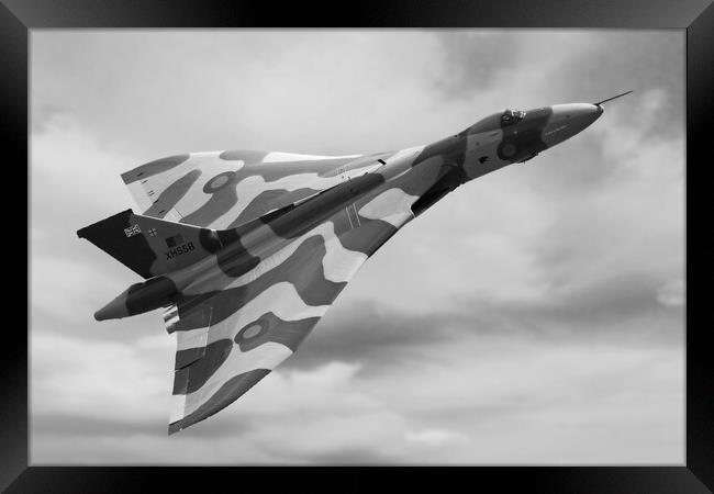 Vulcan Bomber XH558 Topside Framed Print by J Biggadike