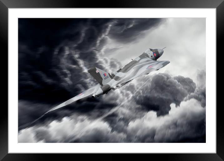 Vulcan Bomber Skybound Framed Mounted Print by J Biggadike