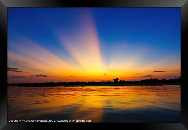 Pantanal Sunset, Brazil Framed Print by Graham Prentice