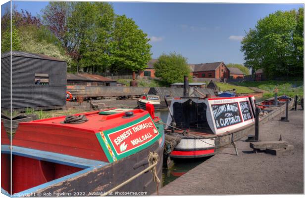 Narrowboats of the Black Country  Canvas Print by Rob Hawkins