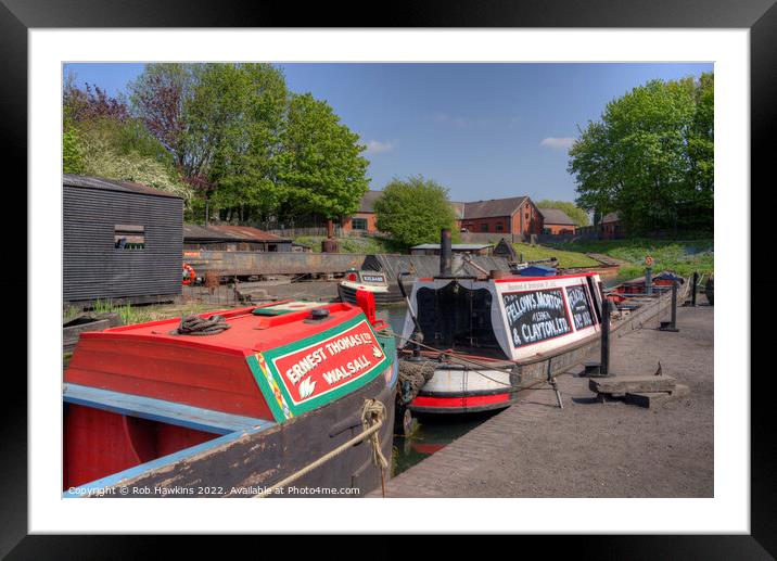 Narrowboats of the Black Country  Framed Mounted Print by Rob Hawkins