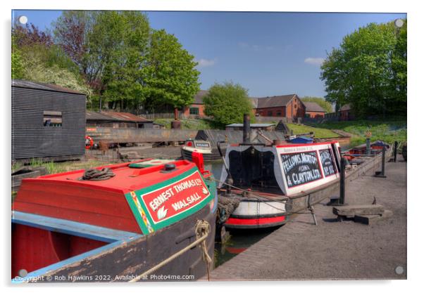 Narrowboats of the Black Country  Acrylic by Rob Hawkins