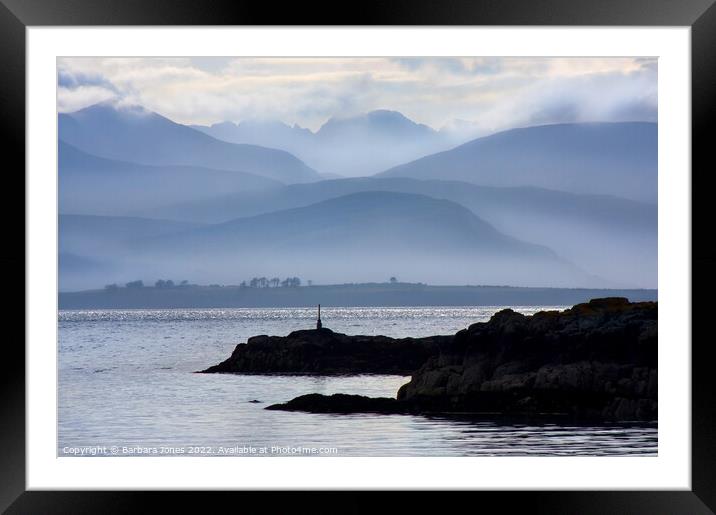 Skye, Misty Cuillins, Loch Alsh Scotland. Framed Mounted Print by Barbara Jones