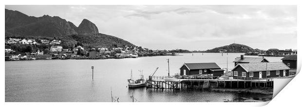 Reine Lofoten Islands Black and white Print by Sonny Ryse