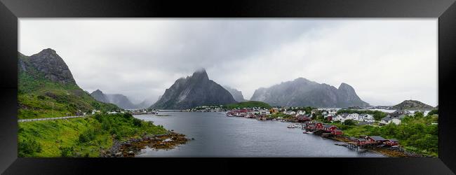 Reine Reinefjorden Viewpoint Lofoten Islands Framed Print by Sonny Ryse