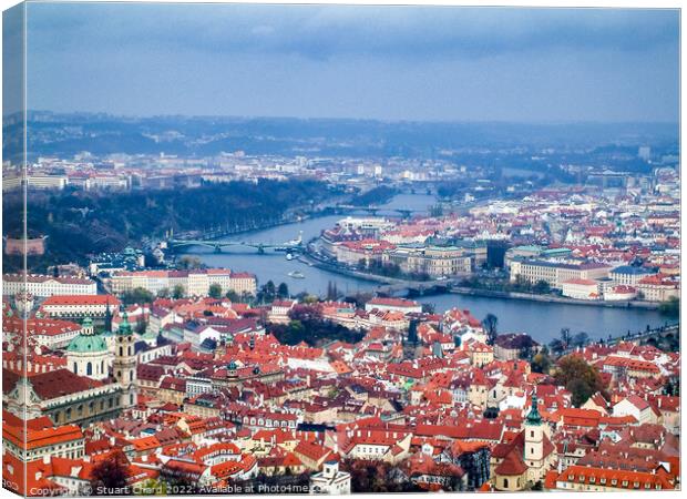 Aerial view of Prague Canvas Print by Travel and Pixels 