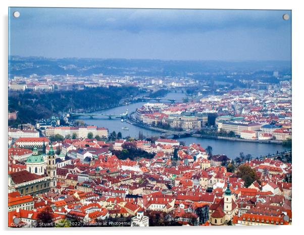 Aerial view of Prague Acrylic by Travel and Pixels 
