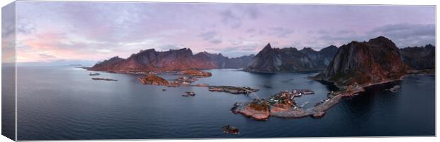 Reinefjorden sunrise Lofoten Islands Canvas Print by Sonny Ryse