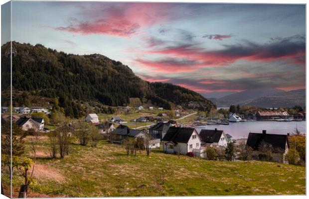 Norway sunset Canvas Print by kathy white