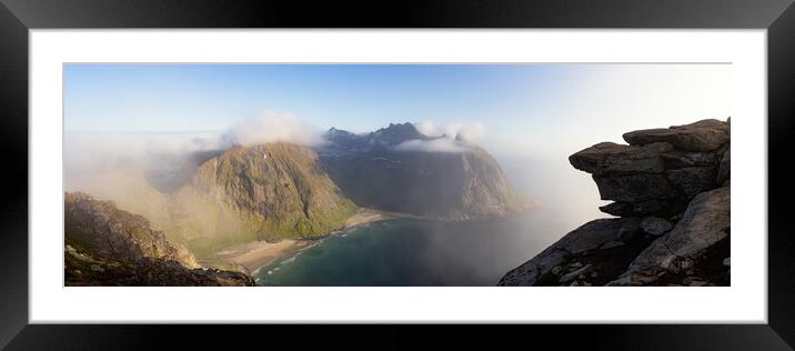 Ryten Kvalvika beach Lofoten Islands Framed Mounted Print by Sonny Ryse