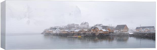 Sakrisoy Fishing Village Lofoten Islands Canvas Print by Sonny Ryse