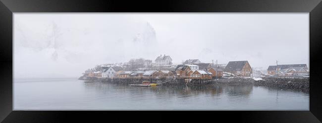 Sakrisoy Fishing Village Lofoten Islands Framed Print by Sonny Ryse