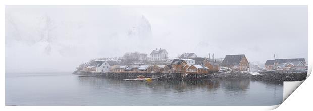Sakrisoy Fishing Village Lofoten Islands Print by Sonny Ryse