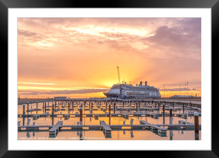 Sunrise over Dover Marina  Framed Mounted Print by James Eastwell
