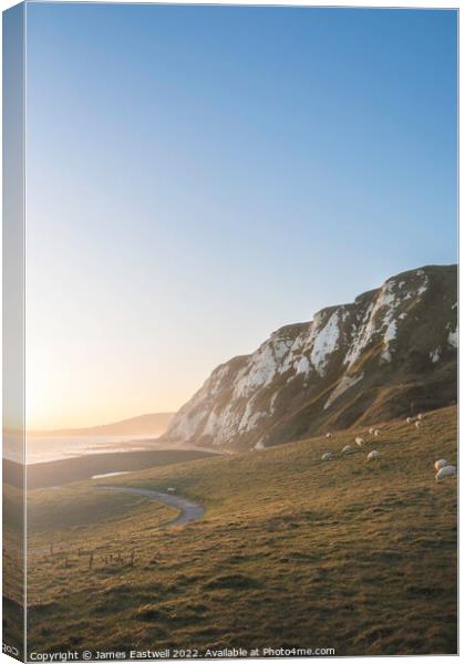 samphire Hoe sunset Canvas Print by James Eastwell