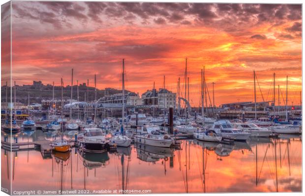 Dover Marina  Canvas Print by James Eastwell