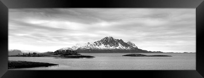 Stokkvågen Black and white Nordland Norway Framed Print by Sonny Ryse