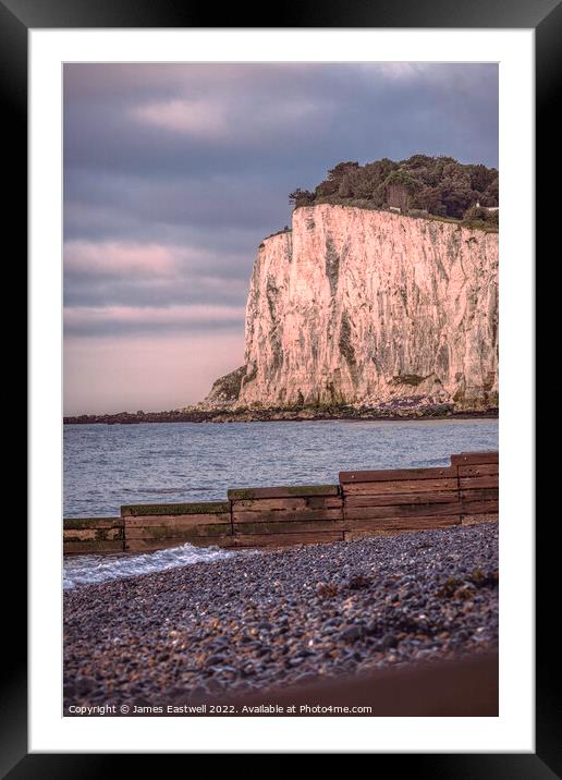 St Margarets Bay cliff  Framed Mounted Print by James Eastwell
