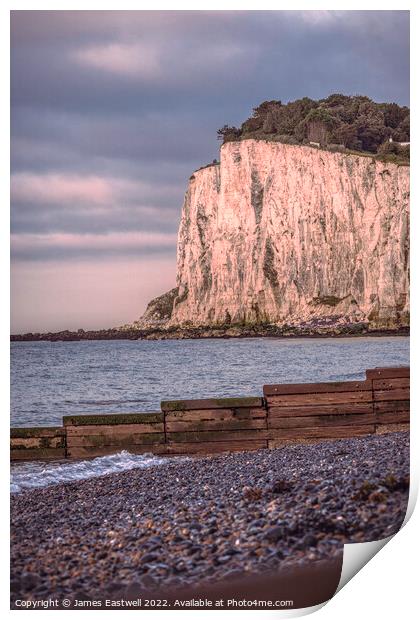 St Margarets Bay cliff  Print by James Eastwell