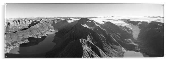 Svartisen Glacier Saltfjell mountain range Nordland Norway black Acrylic by Sonny Ryse