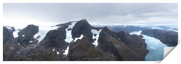 Svartisen Glacier Saltfjell mountain range Nordland Norway Print by Sonny Ryse