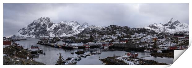 Sund fishing village Moskenes Lofoten Islands Print by Sonny Ryse