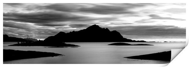 Tomma Island Stokkvagen Norway Black and white Print by Sonny Ryse