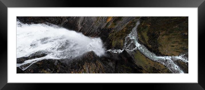 Svoufallet watefall above Norway Framed Mounted Print by Sonny Ryse