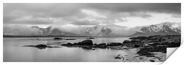 Vestvagoya Island Beach Black and white Lofoten Islands Norway a Print by Sonny Ryse