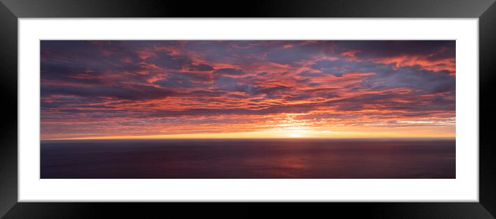 Beautiful sunset of the Ocean Framed Mounted Print by Sonny Ryse