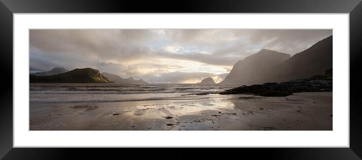 Haukland and vic beach Vestvagoya Lofoten Islands Framed Mounted Print by Sonny Ryse