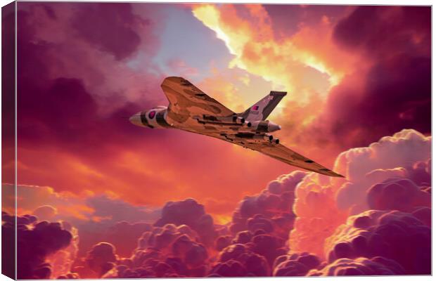 Vulcan Fire In The Sky Canvas Print by J Biggadike
